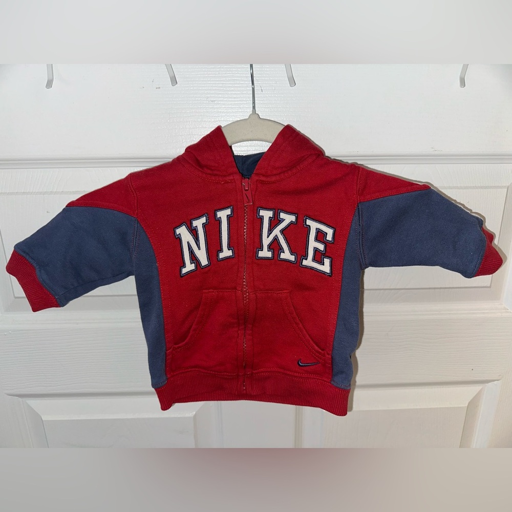 Nike Kids Red and Navy Hoodie
